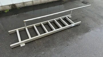 RVS trap/ladder met leuning