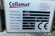 Collamat 8600 labelling machine top and bottom printing and labeling with conveyor belt